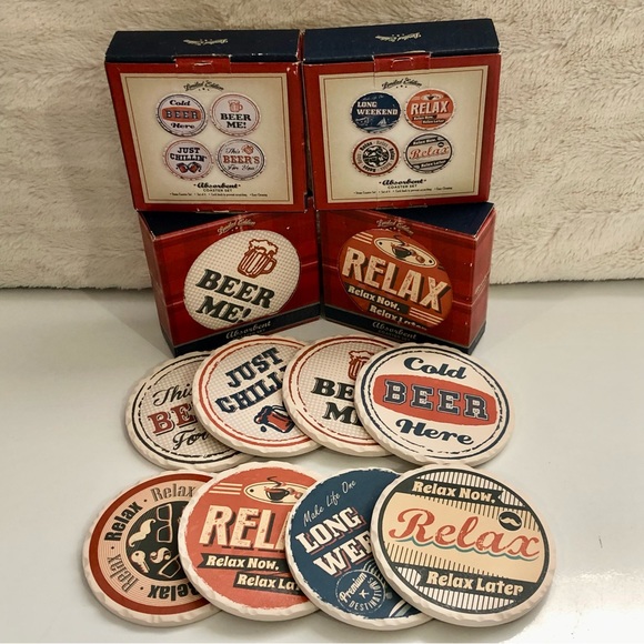 Dining Drink Coasters Man Cave Beer Coasters Poshmark